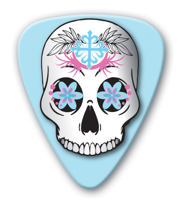 GROVER - KOSTKI SUGAR SKULL THEME - Blue op=5szt